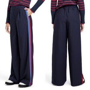 NWT La Ligne x Target Side Stripe Wide Leg Trousers - Navy/Red